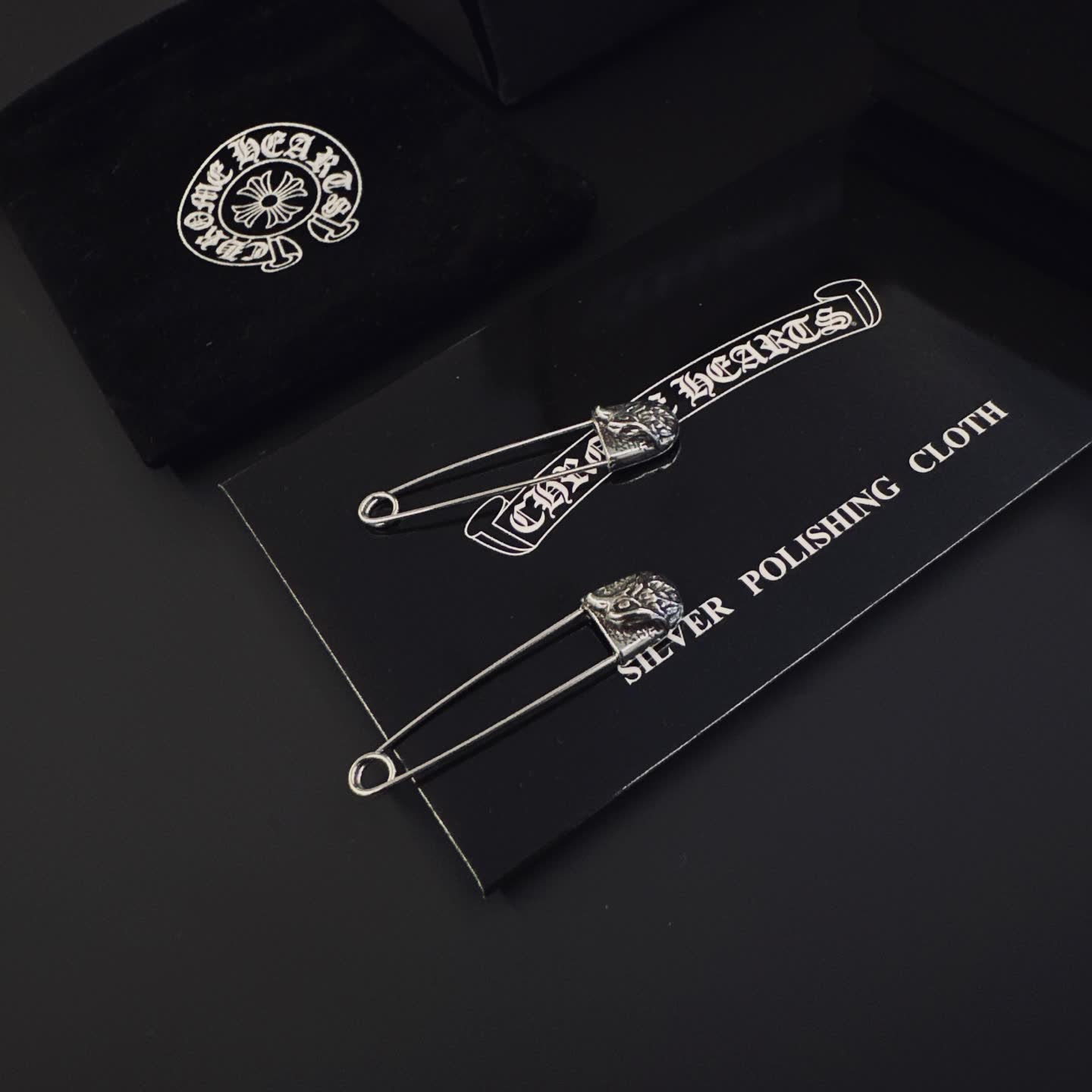 Chrome Hearts Silver Safety Pins